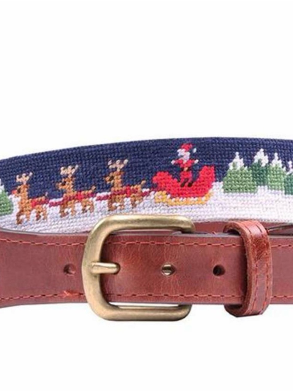 North Pole Needlepoint Belt